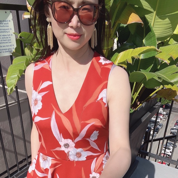 NWT Sophia & Kate Pink 3.5" Gold Plated Tassel Earring - Picture 11 of 12